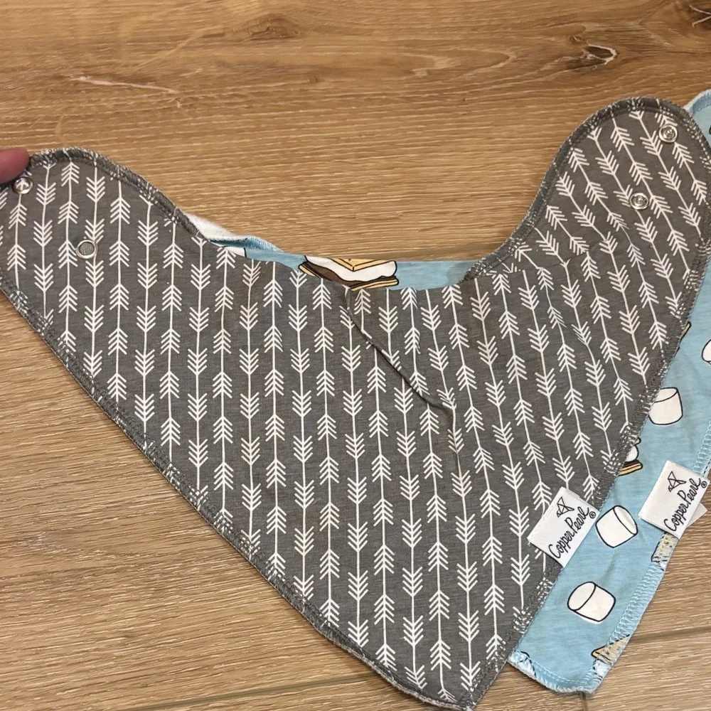 Copper Pearl Bandana Bibs in “Bridger”